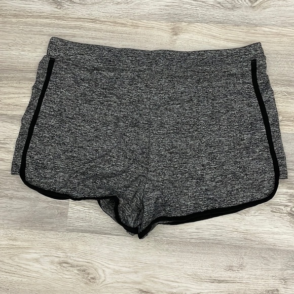 Ready to Go Pants - Ready to Go Heather Gray with Black Side Stripes & Trim Elastic Waist Shorts 3X